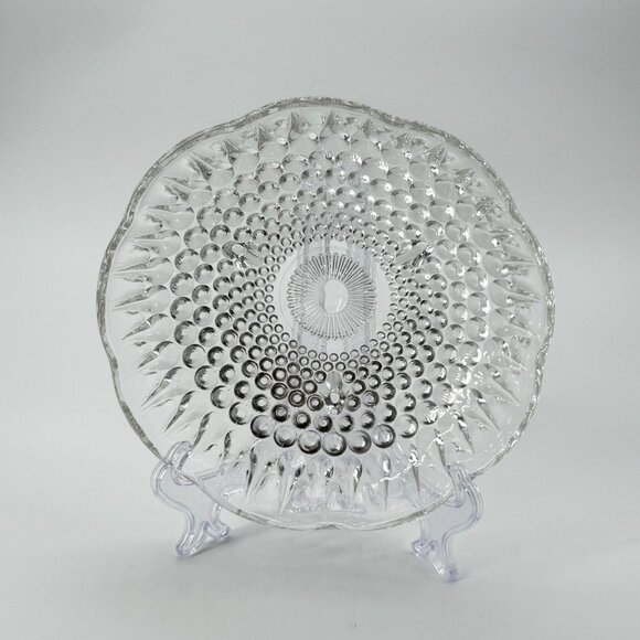 Vintage Anchor Hocking Clear Glass Hobnail Teardrop Three-Footed Candy Nut Dish - Picture 9 of 9
